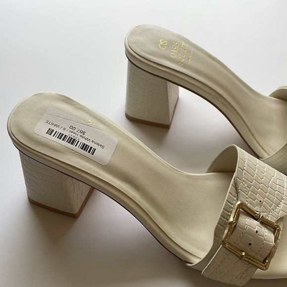 Oasis Society Block Heel Sandal white size 8 - Picture 3 of 7